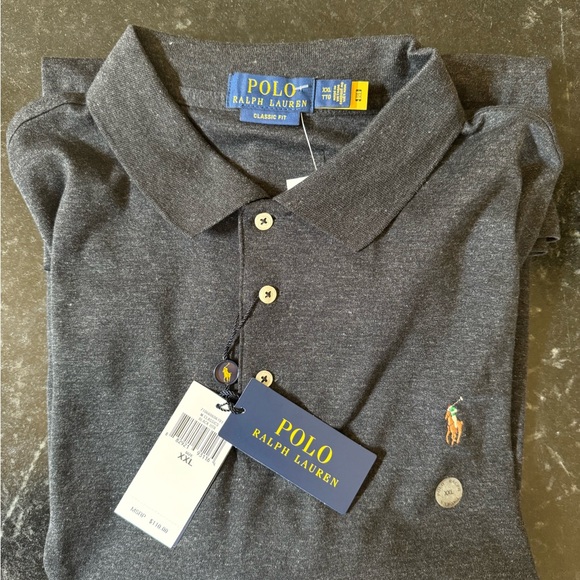 *NEW WITH TAGS* GREY CHAMBRAY 100% COTTON POLO BY RALPH LAUREN Size XXL - Picture 9 of 9